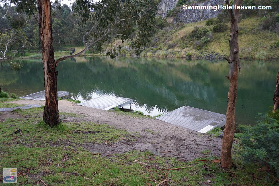 The island in Pykes Creek Reservoir