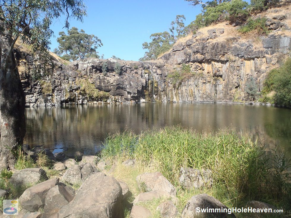 Swimming at Turpins Falls on the Campaspe River